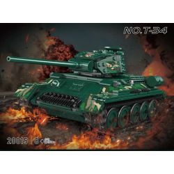 MouldKing 20015 Mould King 20015 non  XE TĂNG T-34 bộ đồ chơi xếp lắp ráp ghép mô hình Military Army T-34 MEDIUM TANK Quân Sự Bộ Đội
