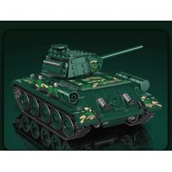 MouldKing 20015 Mould King 20015 non  XE TĂNG T-34 bộ đồ chơi xếp lắp ráp ghép mô hình Military Army T-34 MEDIUM TANK Quân Sự Bộ Đội