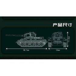 MouldKing 20015 Mould King 20015 non  XE TĂNG T-34 bộ đồ chơi xếp lắp ráp ghép mô hình Military Army T-34 MEDIUM TANK Quân Sự Bộ Đội