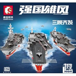 SEMBO 208122 non  BA CON TÀU tỷ lệ 1:650 bộ đồ chơi xếp lắp ráp ghép mô hình 1237 khối