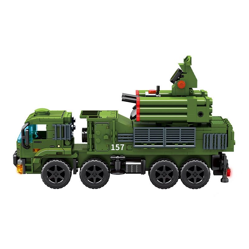 SEMBO 207202 non  SÚNG BOM ARMOR S1 TÍCH HỢP HỆ THỐNG PHÒNG KHÔNG bộ đồ chơi xếp lắp ráp ghép mô hình Military Army SURVIVAL WARFARE Quân Sự Bộ Đội 563 khối