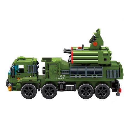 SEMBO 207202 non  SÚNG BOM ARMOR S1 TÍCH HỢP HỆ THỐNG PHÒNG KHÔNG bộ đồ chơi xếp lắp ráp ghép mô hình Military Army SURVIVAL WARFARE Quân Sự Bộ Đội 563 khối