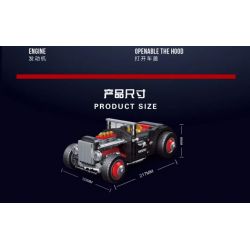 BRICKCOOL KC013 non  XE CỔ bộ đồ chơi xếp lắp ráp ghép mô hình 52 CLASSIC CARS HOT ROD 906 khối