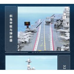 QMAN ENLIGHTEN KEEPPLEY 23018 non  CHIẾN TRƯỜNG TÀU SÂN BAY NỘI ĐỊA PHÚC KIẾN tỷ lệ 1:395 bộ đồ chơi xếp lắp ráp ghép mô hình Military Army COMBAT ZONE Quân Sự Bộ Đội 3031 khối