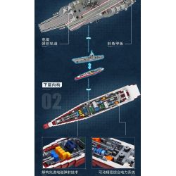 QMAN ENLIGHTEN KEEPPLEY 23018 non  CHIẾN TRƯỜNG TÀU SÂN BAY NỘI ĐỊA PHÚC KIẾN tỷ lệ 1:395 bộ đồ chơi xếp lắp ráp ghép mô hình Military Army COMBAT ZONE Quân Sự Bộ Đội 3031 khối