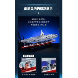 QMAN ENLIGHTEN KEEPPLEY 23018 non  CHIẾN TRƯỜNG TÀU SÂN BAY NỘI ĐỊA PHÚC KIẾN tỷ lệ 1:395 bộ đồ chơi xếp lắp ráp ghép mô hình Military Army COMBAT ZONE Quân Sự Bộ Đội 3031 khối