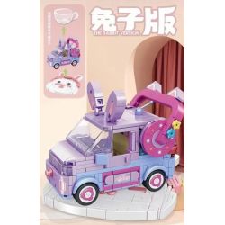 PanlosBrick 685007 Panlos Brick 685007 non  PHIÊN BẢN THỎ WULING HONGGUANG MINIEV bộ đồ chơi xếp lắp ráp ghép mô hình Racers Đua Tốc Độ 477 khối