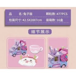 PanlosBrick 685007 Panlos Brick 685007 non  PHIÊN BẢN THỎ WULING HONGGUANG MINIEV bộ đồ chơi xếp lắp ráp ghép mô hình Racers Đua Tốc Độ 477 khối