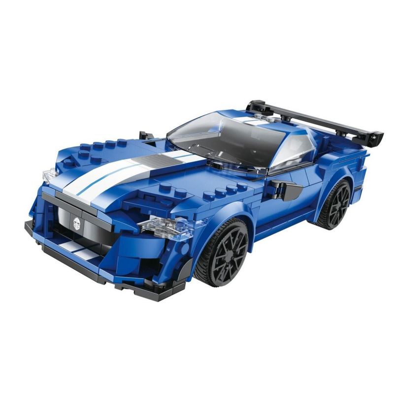 CADA DOUBLEE C51077 51077 non  CHIẾN BINH XANH 500 tỷ lệ 1:20 bộ đồ chơi xếp lắp ráp ghép mô hình Racers BLUE KNIGHT - 500 Đua Tốc Độ 325 khối