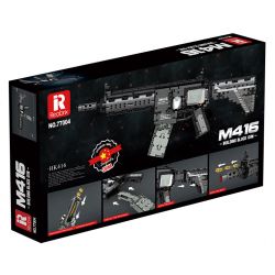 REOBRIX 77004 non  SÚNG TRƯỜNG TẤN CÔNG M416. bộ đồ chơi xếp lắp ráp ghép mô hình Gun 1188 khối