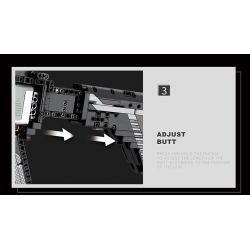 REOBRIX 77004 non  SÚNG TRƯỜNG TẤN CÔNG M416. bộ đồ chơi xếp lắp ráp ghép mô hình Gun 1188 khối