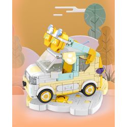 PanlosBrick 685006 Panlos Brick 685006 non  WULING HONGGUANG PHIÊN BẢN MINIEV FADOU bộ đồ chơi xếp lắp ráp ghép mô hình Racers Đua Tốc Độ 488 khối