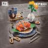 LOZ 1945 non  THỨC ĂN VÀ GIẢI TRÍ THỦY SẢN CUA LÔNG DÁN ĐỎ bộ đồ chơi xếp lắp ráp ghép mô hình Creator Sáng Tạo 1030 khối