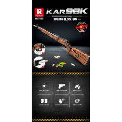 REOBRIX 77003 non  MASTER KAR98K. bộ đồ chơi xếp lắp ráp ghép mô hình Gun KARABINER 98K Súng 1028 khối