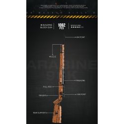 REOBRIX 77003 non  MASTER KAR98K. bộ đồ chơi xếp lắp ráp ghép mô hình Gun KARABINER 98K Súng 1028 khối