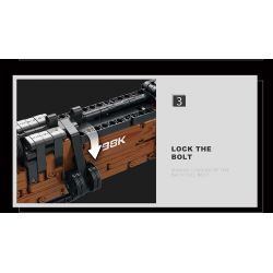 REOBRIX 77003 non  MASTER KAR98K. bộ đồ chơi xếp lắp ráp ghép mô hình Gun KARABINER 98K Súng 1028 khối
