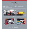SEMBO 712037 non  XE TRỘN BÊ TÔNG & MÁY BƠM RƠ MOOC bộ đồ chơi xếp lắp ráp ghép mô hình Lung Tung Thuộc Nhiều Thể Loại 2021 khối