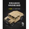 CADA DOUBLEE C61036 61036 non  XE ĐỊA HÌNH QUÂN SỰ HUMMER H1 8 tỷ lệ 1:8 bộ đồ chơi xếp lắp ráp ghép mô hình HUMVEE 3935 khối