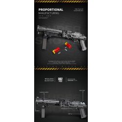 REOBRIX 77002 non  CON TRAI SIÊU NGẮN bộ đồ chơi xếp lắp ráp ghép mô hình Gun SUPER SHORTY Súng 882 khối