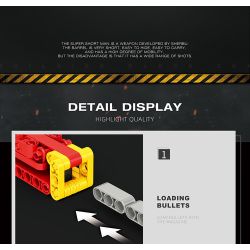 REOBRIX 77002 non  CON TRAI SIÊU NGẮN bộ đồ chơi xếp lắp ráp ghép mô hình Gun SUPER SHORTY Súng 882 khối