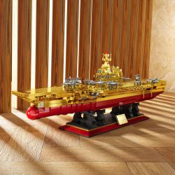 ZHEGAO GZ8888A 8888A non  PHIÊN BẢN VÀNG ĐỈNH CAO CỦA TÀU SÂN BAY PHÚC KIẾN bộ đồ chơi xếp lắp ráp ghép mô hình Military Army Quân Sự Bộ Đội 1578 khối