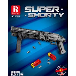 REOBRIX 77002 non  CON TRAI SIÊU NGẮN bộ đồ chơi xếp lắp ráp ghép mô hình Gun SUPER SHORTY Súng 882 khối