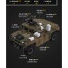 CADA DOUBLEE C61036 61036 non  XE ĐỊA HÌNH QUÂN SỰ HUMMER H1 8 tỷ lệ 1:8 bộ đồ chơi xếp lắp ráp ghép mô hình HUMVEE 3935 khối
