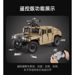 CADA DOUBLEE C61036 61036 non  XE ĐỊA HÌNH QUÂN SỰ HUMMER H1 8 tỷ lệ 1:8 bộ đồ chơi xếp lắp ráp ghép mô hình HUMVEE 3935 khối