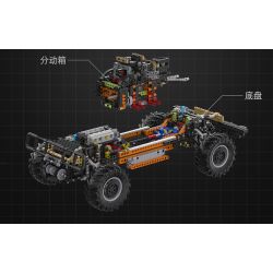 CADA DOUBLEE C61036 61036 non  XE ĐỊA HÌNH QUÂN SỰ HUMMER H1 8 tỷ lệ 1:8 bộ đồ chơi xếp lắp ráp ghép mô hình HUMVEE 3935 khối