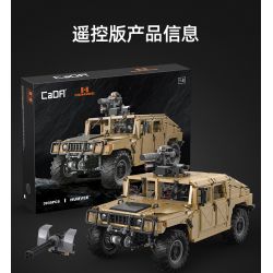 CADA DOUBLEE C61036 61036 non  XE ĐỊA HÌNH QUÂN SỰ HUMMER H1 8 tỷ lệ 1:8 bộ đồ chơi xếp lắp ráp ghép mô hình HUMVEE 3935 khối