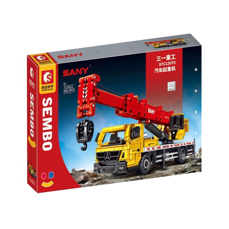 SEMBO 712022 non  XE CẨU STC120T5 bộ đồ chơi xếp lắp ráp ghép mô hình Lung Tung Thuộc Nhiều Thể Loại 991 khối