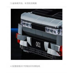 UBTECH JRKL215 non  KRYPTON CỰC CHẤT 001 bộ đồ chơi xếp lắp ráp ghép mô hình  ZEEKR 001 Kỹ Thuật Công Nghệ Cao Mô Hình Phương Tiện 1596 khối