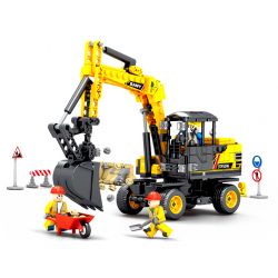 SEMBO 712018 non  MÁY XÚC LÁT ĐƯỜNG SY65WPRO bộ đồ chơi xếp lắp ráp ghép mô hình Lung Tung Thuộc Nhiều Thể Loại 453 khối