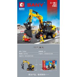 SEMBO 712018 non  MÁY XÚC LÁT ĐƯỜNG SY65WPRO bộ đồ chơi xếp lắp ráp ghép mô hình Lung Tung Thuộc Nhiều Thể Loại 453 khối