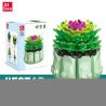 JIESTAR 92314 non  BONSAI 6 LOẠI THÀNH PHỐ KHÔNG ĐÊM QUÁN THẾ ÂM SEN ĐỎ NON HOA LÁ ???NG TRĂNG LUPIN LỤC BÌNH bộ đồ chơi xếp lắp ráp ghép mô hình Flowers