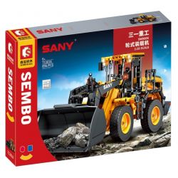 SEMBO 712016 non  MÁY XÚC LẬT SW966K tỷ lệ 1:26 bộ đồ chơi xếp lắp ráp ghép mô hình Lung Tung Thuộc Nhiều Thể Loại 896 khối