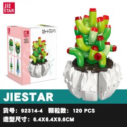 JIESTAR 92314 non  BONSAI 6 LOẠI THÀNH PHỐ KHÔNG ĐÊM QUÁN THẾ ÂM SEN ĐỎ NON HOA LÁ ???NG TRĂNG LUPIN LỤC BÌNH bộ đồ chơi xếp lắp ráp ghép mô hình Flowers