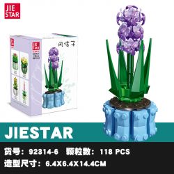 JIESTAR 92314 non  BONSAI 6 LOẠI THÀNH PHỐ KHÔNG ĐÊM QUÁN THẾ ÂM SEN ĐỎ NON HOA LÁ ???NG TRĂNG LUPIN LỤC BÌNH bộ đồ chơi xếp lắp ráp ghép mô hình Flowers