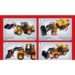 SEMBO 712016 non  MÁY XÚC LẬT SW966K tỷ lệ 1:26 bộ đồ chơi xếp lắp ráp ghép mô hình Lung Tung Thuộc Nhiều Thể Loại 896 khối