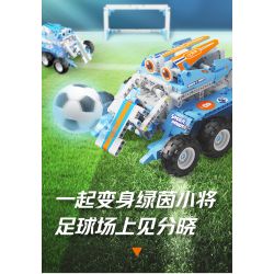 UBTECH JRKL115 non  GENIUS BÓNG ĐÁ XE 6 VÒNG ROBOT THÔNG MINH bộ đồ chơi xếp lắp ráp ghép mô hình Racers SOCCER ROBOT Đua Tốc Độ 340 khối