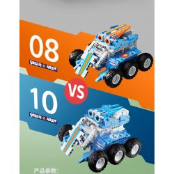 UBTECH JRKL115 non  GENIUS BÓNG ĐÁ XE 6 VÒNG ROBOT THÔNG MINH bộ đồ chơi xếp lắp ráp ghép mô hình Racers SOCCER ROBOT Đua Tốc Độ 340 khối