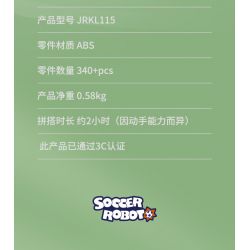 UBTECH JRKL115 non  GENIUS BÓNG ĐÁ XE 6 VÒNG ROBOT THÔNG MINH bộ đồ chơi xếp lắp ráp ghép mô hình Racers SOCCER ROBOT Đua Tốc Độ 340 khối