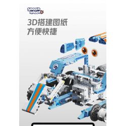 UBTECH JRKL115 non  GENIUS BÓNG ĐÁ XE 6 VÒNG ROBOT THÔNG MINH bộ đồ chơi xếp lắp ráp ghép mô hình Racers SOCCER ROBOT Đua Tốc Độ 340 khối