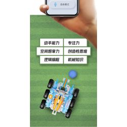 UBTECH JRKL115 non  GENIUS BÓNG ĐÁ XE 6 VÒNG ROBOT THÔNG MINH bộ đồ chơi xếp lắp ráp ghép mô hình Racers SOCCER ROBOT Đua Tốc Độ 340 khối
