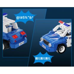 UBTECH JRKL114 non  XE CẢNH SÁT TUẦN TRA bộ đồ chơi xếp lắp ráp ghép mô hình Racers Đua Tốc Độ 420 khối