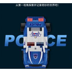 UBTECH JRKL114 non  XE CẢNH SÁT TUẦN TRA bộ đồ chơi xếp lắp ráp ghép mô hình Racers Đua Tốc Độ 420 khối