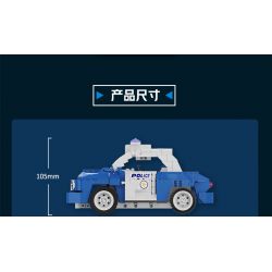 UBTECH JRKL114 non  XE CẢNH SÁT TUẦN TRA bộ đồ chơi xếp lắp ráp ghép mô hình Racers Đua Tốc Độ 420 khối