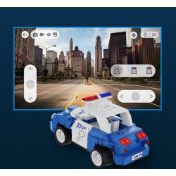 UBTECH JRKL114 non  XE CẢNH SÁT TUẦN TRA bộ đồ chơi xếp lắp ráp ghép mô hình Racers Đua Tốc Độ 420 khối