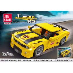 JIESTAR 92009 non  KOMAI LUO RS BACK bộ đồ chơi xếp lắp ráp ghép mô hình Racers CAMARO RS Đua Tốc Độ 448 khối