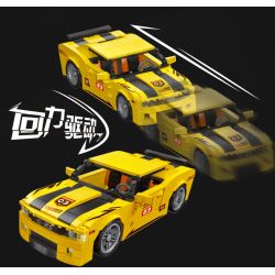 JIESTAR 92009 non  KOMAI LUO RS BACK bộ đồ chơi xếp lắp ráp ghép mô hình Racers CAMARO RS Đua Tốc Độ 448 khối